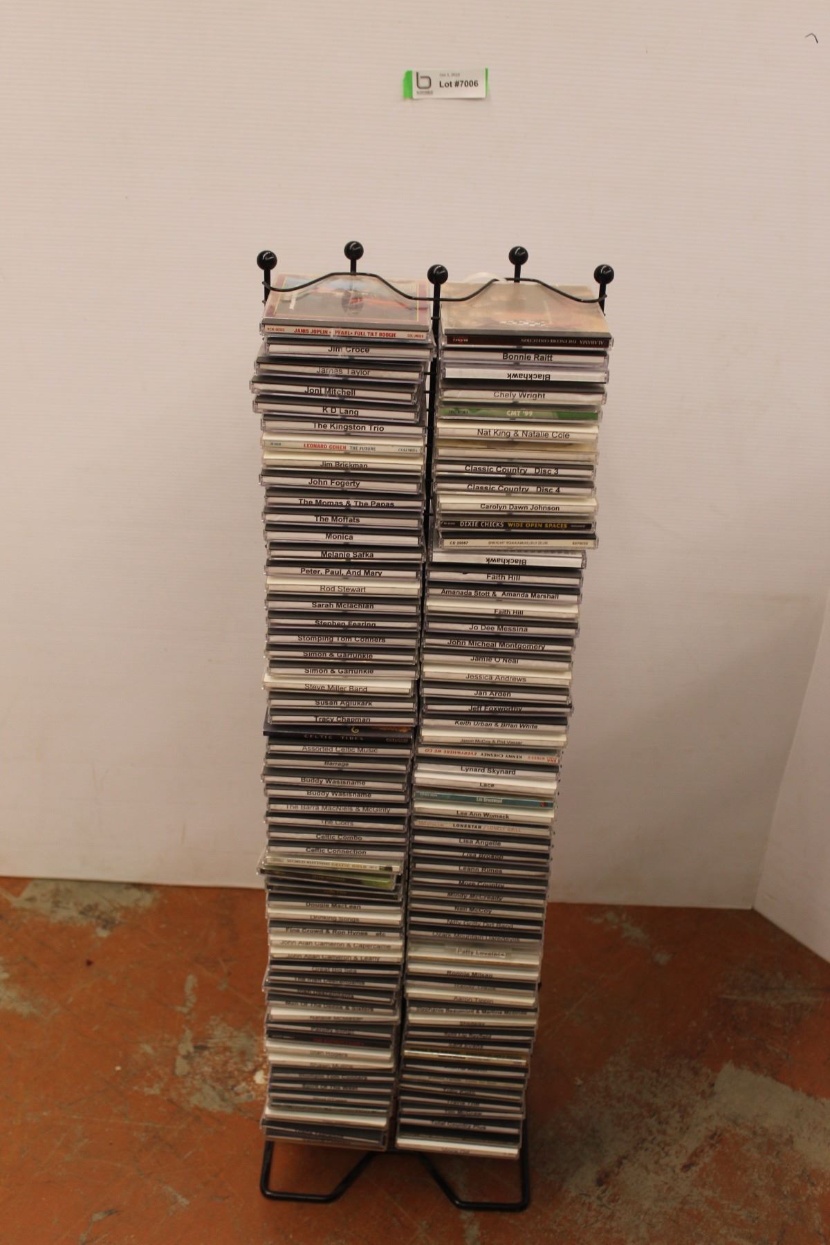 * Wire CD Rack with Assorted CDs - 39