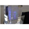 Image 2 : Canada Laser Glass Art with Coloured Light Stand - Works