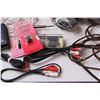 Image 3 : Box of Older Radio and Recording Cables and Parts + Extension Cord