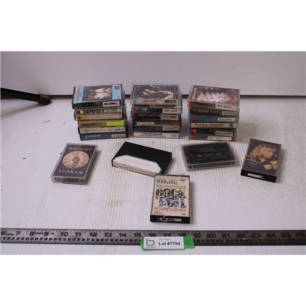 (23) Cassette Tapes - Country, Rock