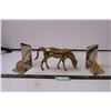 Image 1 : Brass Horse Figure and Tennis Bookends