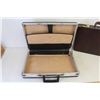 Image 2 : Black Arborite Briefcase (No Key), Brown Faux Leather Briefcase