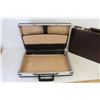 Image 3 : Black Arborite Briefcase (No Key), Brown Faux Leather Briefcase