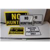 Image 1 : (9) No Hunting and No Trespassing Signs