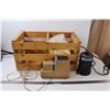 Image 1 : * Vintage Projector, Mastercraft Sump Pump, Wooden Crate