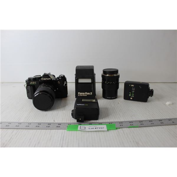 Canon AE-1 Camera with Accessories