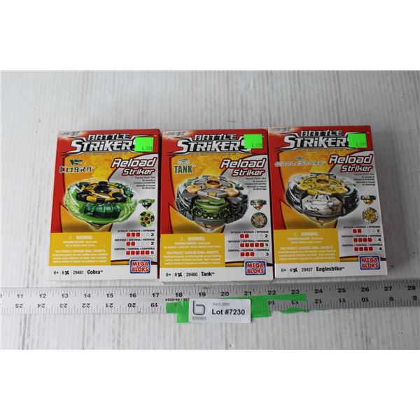 (3) Battle Striker Toys (NIB)