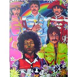 Acrylic on Canvas 48x36in.Signed F. Minuto '89 Painting