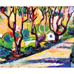 Acrylic on Masonite 12.25x15.25 in.Signed F. Minuto '04 Painting