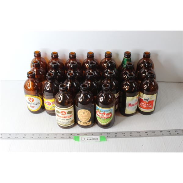 (24) Assorted Beer Bottles - Molson, Porter