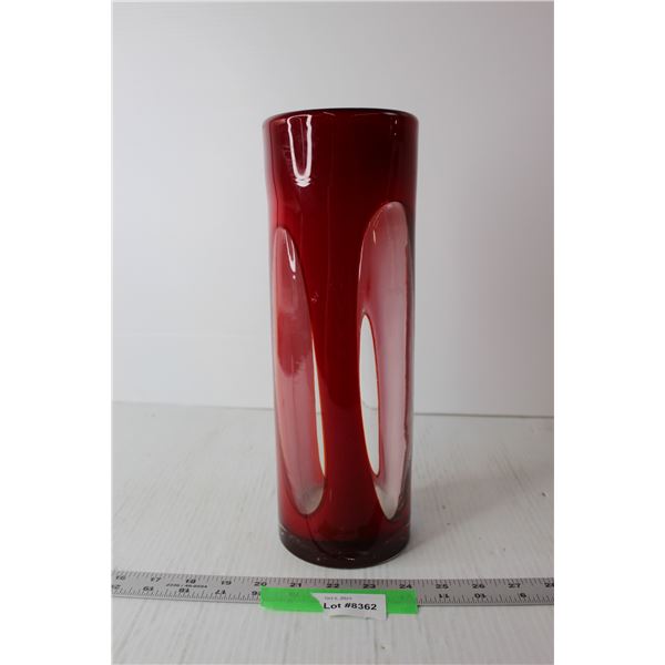 Tall Red Vase