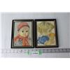 Image 1 : (2) Vintage Framed Portraits of Children - 6" x 8"