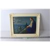 Image 1 : Framed Painting of Jesus - 14" x 17"
