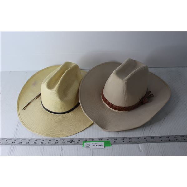 (2) Cowboy Hats - Size Small/