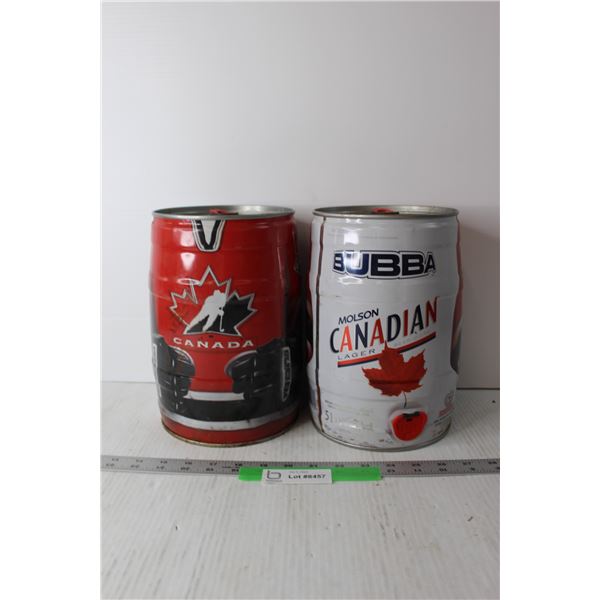 (2) Team Canada Tin Cans