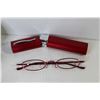 Image 4 : D&G Glasses in Case - Pink Reading Glasses in Case - Rims Eyewear Case - Business Card Holder