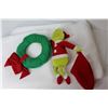Image 3 : Vintage Christmas Box - Sheer Curtain - Table Runner - (2) Stockings - Grinch