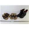 Image 1 : Canadiana Rubber Boots (size 5) - Birkenstock Sandals (size 37) - Accue-Reflex Sandals (size 40)