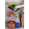 Image 3 : Assorted Painting Supplies - Wood Sticks, Rollers, etc.