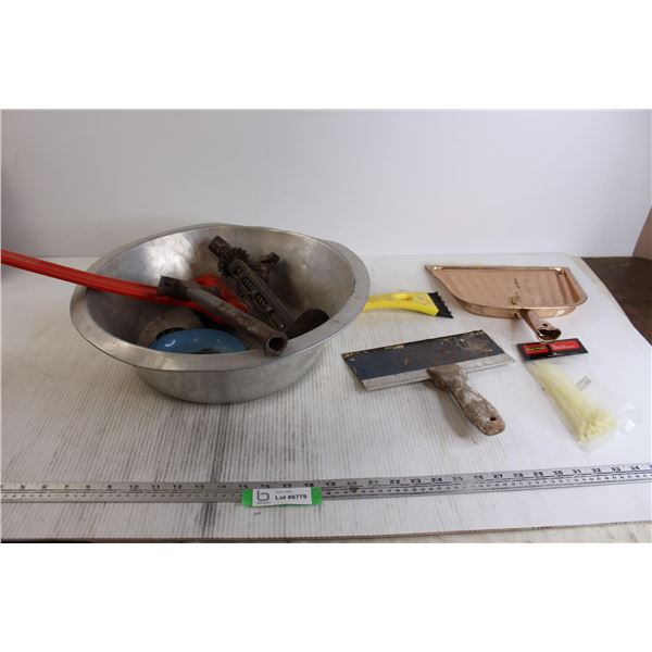 Dustpan, Hammer, Large Bowl, Misc.