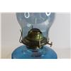 Image 3 : Blue Glass Kerosene Lamp