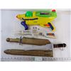Image 1 : (2) Plastic Toy Guns and (2) Plastic Swords