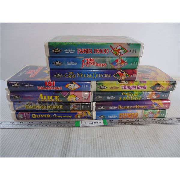 (11) Classic Walt Disney Movies in VHS-Alice-Robin Hood-Dumbo-Jungle Book and Others