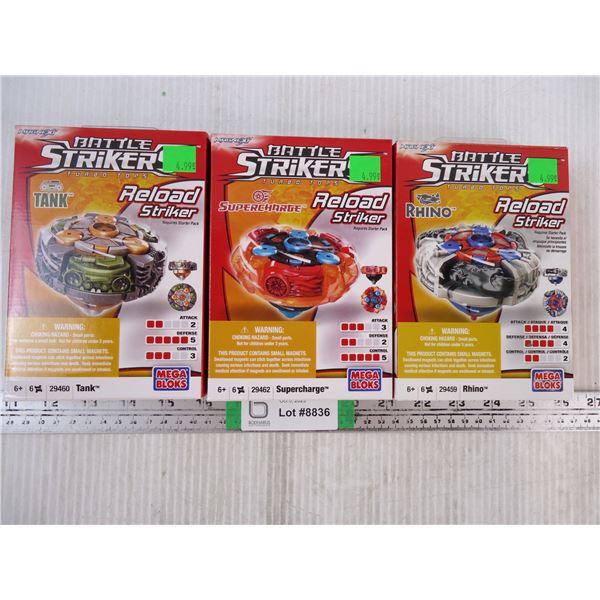 (3) Battle Strikers Turbo Tops