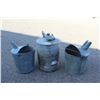 Image 2 : ** (3) Galvanized Containers w/ Spouts (Watering Cans?)