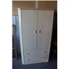 Image 1 : ** White 2-Door 2-Drawer Wardrobe - 36" x 18" x 66" Tall
