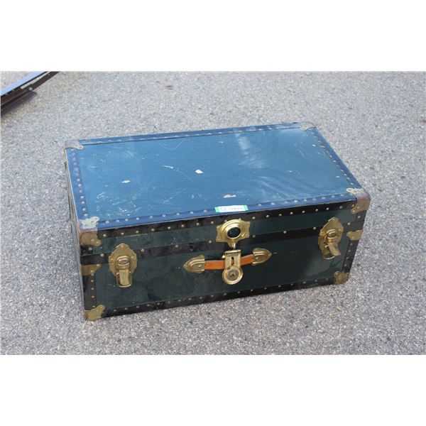 ** Metal Trunk with Inside Shelf - 30" x 16"