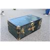 Image 2 : ** Metal Trunk with Inside Shelf - 30" x 16"