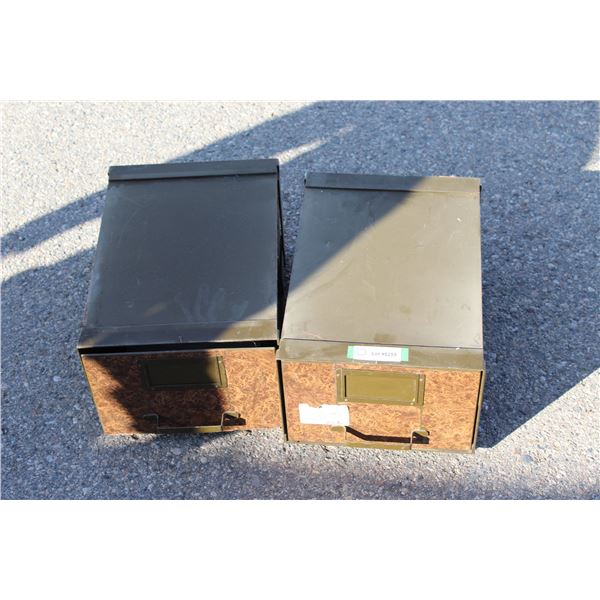 (2) Metal Filing Boxes