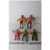 Image 1 : (5)1980's Rubber Wrestling Figures- Ted Arcidi, Brutus the Barber, Adrian Adonis, Corporal Kirchner,