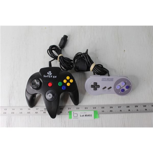 Super Nintendo and GameCube Controllers