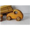 Image 2 : (5) Wooden Toy Cars and Trailers