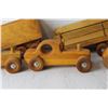 Image 3 : (5) Wooden Toy Cars and Trailers