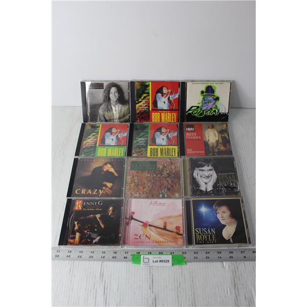 (12) CDs - Bob Marley, Susan Boyle, Poison