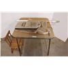Image 1 : ** Card Table - Small Wooden Chair - Roller Blind - Lawnmower Bag