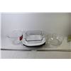 Image 1 : Pyrex Pan w/Lid - 3 Quart Batter Bowl - (2) Corelle Plates - Anchor Baking Dish - Glass Bowl - Glass