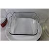 Image 2 : Pyrex Pan w/Lid - 3 Quart Batter Bowl - (2) Corelle Plates - Anchor Baking Dish - Glass Bowl - Glass