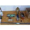 Image 1 : ** Small Barn Lantern, Axe Head, Insulators, License Plate, Fishing Reel, Misc.