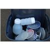 Image 2 : ** Tote with Assorted Plastic Containers