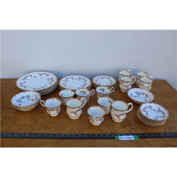 ** 40-Piece Royal Albert Bone China "Dimity Rose" Dish Set