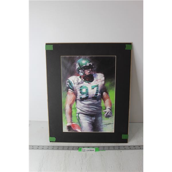 Saskatchewan Roughriders John Chick Autographed Lithograph - 16" x 19 1/2"