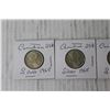 Image 3 : (4) Canadian Silver 25 Cent Coins
