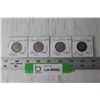Image 1 : (4) Canadian Silver 25 Cent Coins