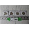Image 1 : (4) Canadian Silver 25 Cent Coins