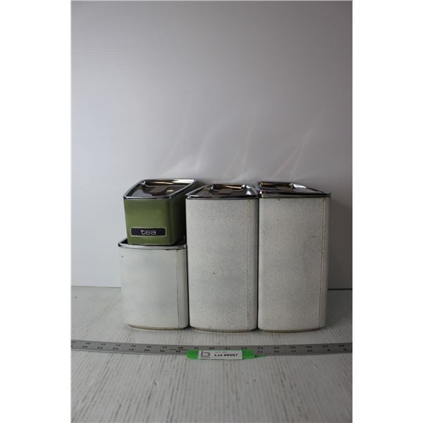 (4) Vintage Kitchen Storage Cannisters