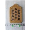 Image 1 : Canadian Coins in Wood